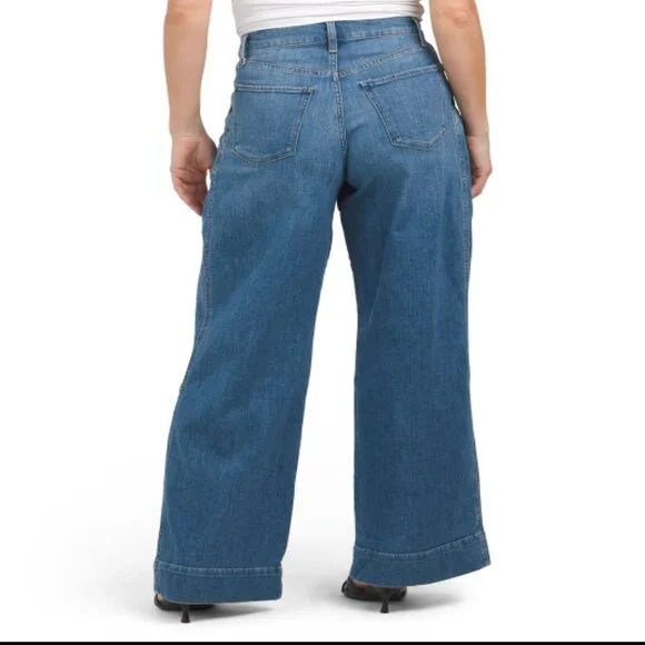 NEW JOE'S The Pleated Denim Trousers Medium Wash for women 764mn - Picture 6 of 10